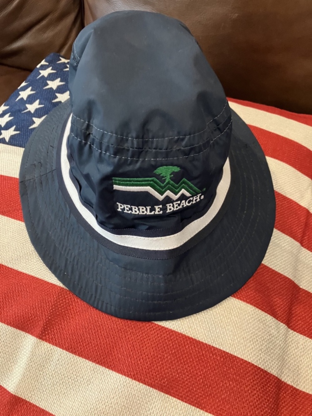 VINTAGE PEBBLE BEACH GOLF/BUCKET/RAIN HAT, MEN'S S/M, 100% AUTHENTIC, VRY RARE!!